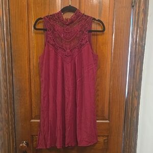 NWT Rue 21 Burgundy Lace Top Dress